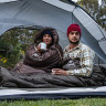 Спальный мешок NATUREHIKE U SERIES U350 двойной хлопок осень-зима молния слева Brown 6927595767221BL